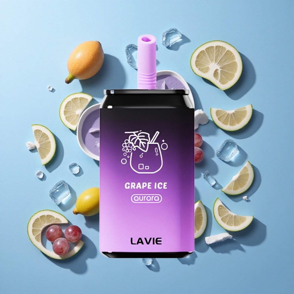 LAVIE Aurora 11000 Пуфове Грейп Айс 22ML 650mAh