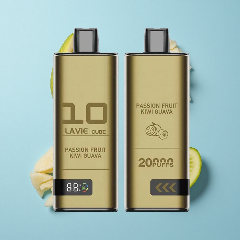 Lavie Cube 20000 Пуфове Дисапосубъл Вейп Пъшофрукт Киви Гуава 28ML 600mAh
