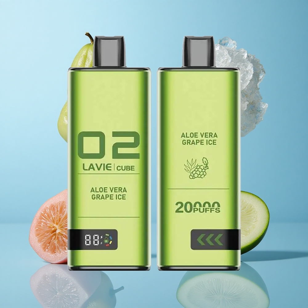 Lavie Cube 20000 Пуфове Диспосабул Вейп Алое Вера Грейп Айс 28ml 600mAh