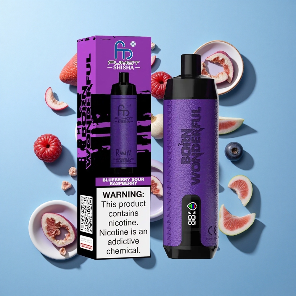 RandM Fumot Shisha 10000 Пуфове Синьо Боровинково Кисело Малиново Шиша 18мл 0.6ом