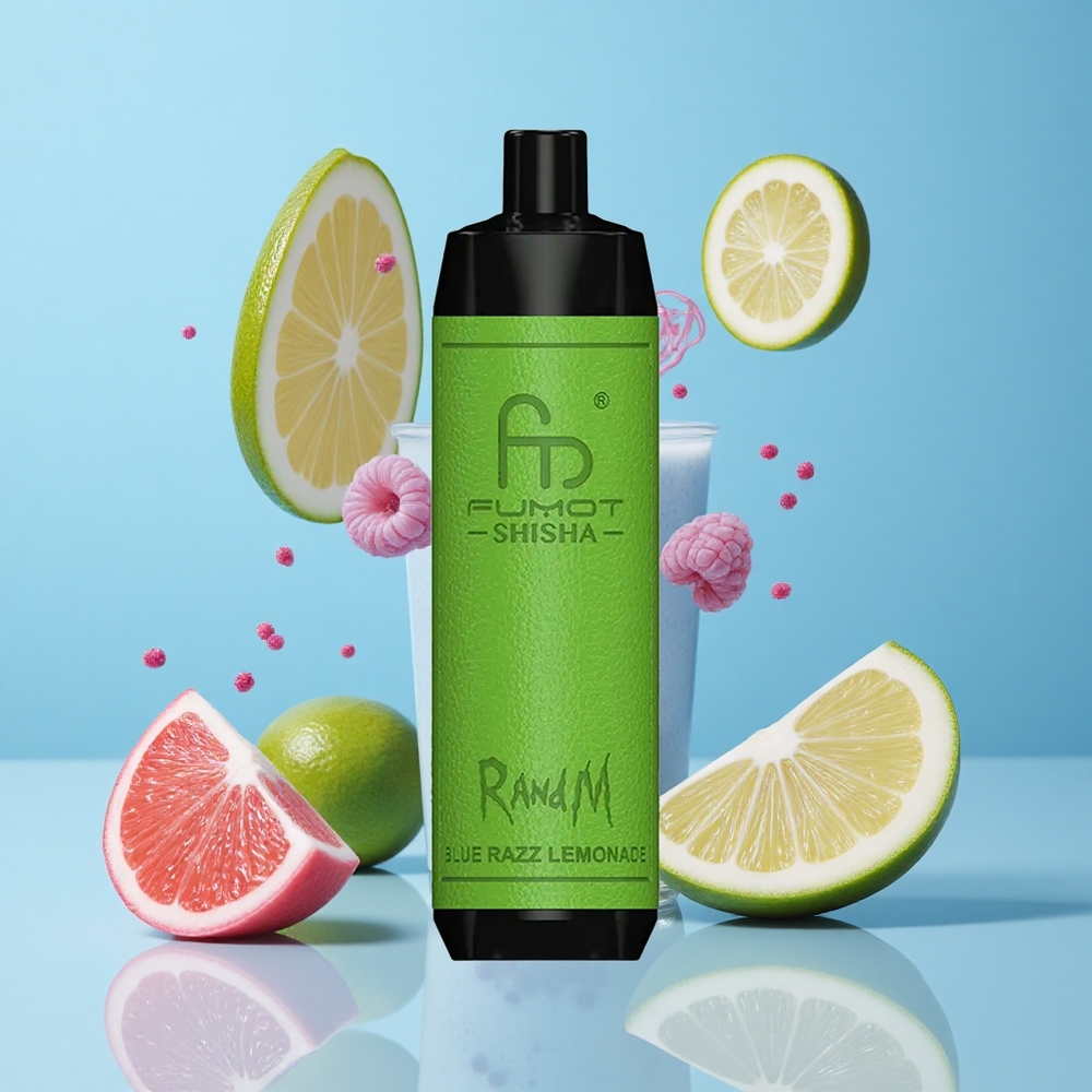 RandM Fumot Shisha 10000 Въздуха Син Малинов Лимонада 18мл Тип-C