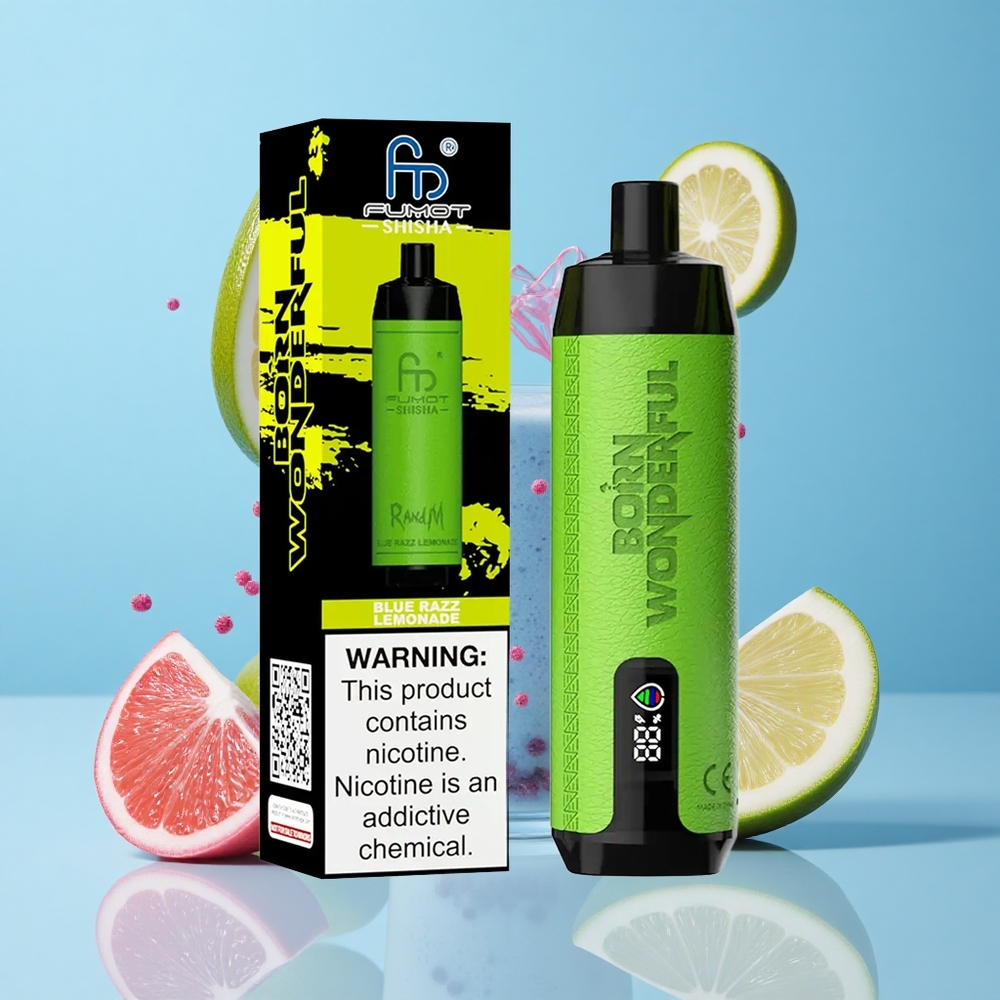 RandM Fumot Shisha 10000 Въздуха Син Малинов Лимонада 18мл Тип-C