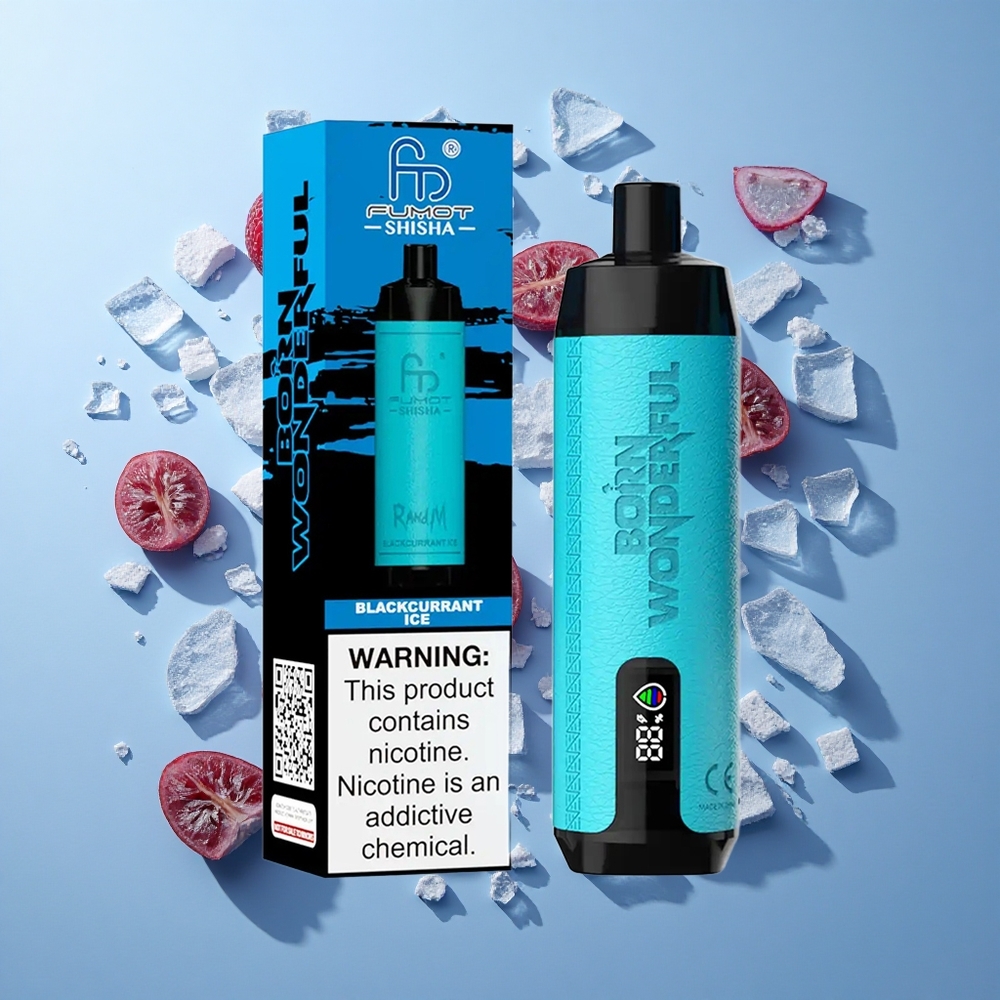 RandM Fumot Shisha 10000 Въздуха Черен Официант Лед 18ml 850mAh