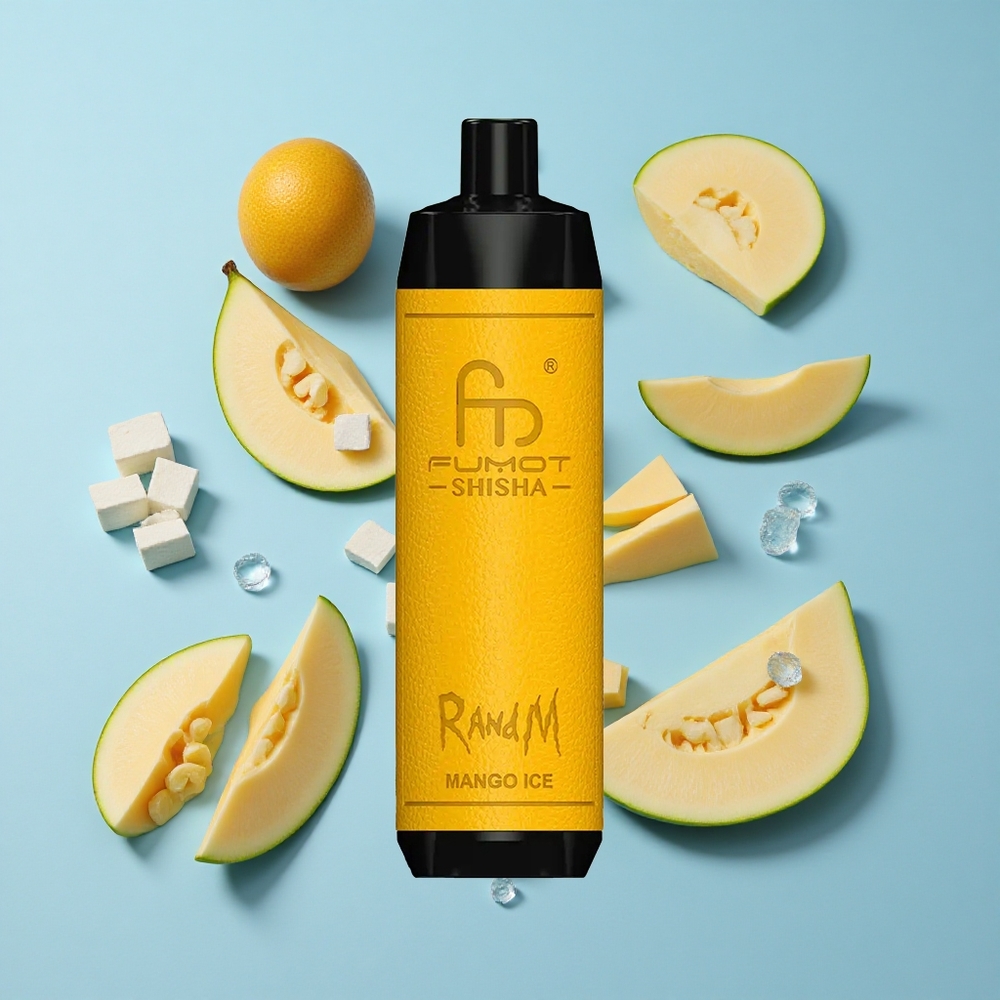 RandM Fumot Shisha 10000 Вдишвания Манго Леден 18ml LED Индикатор