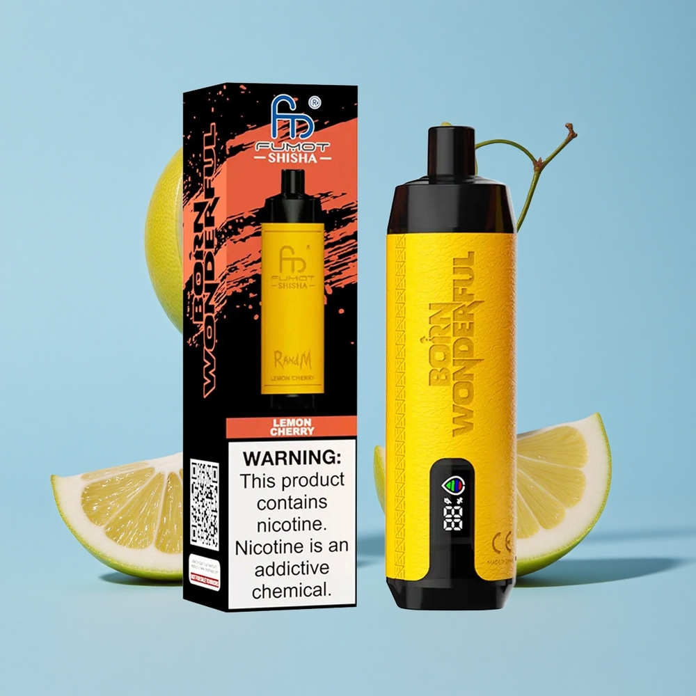 RandM Fumot Shisha 10000 Пуфове Лимон Череша Тип-C Порт