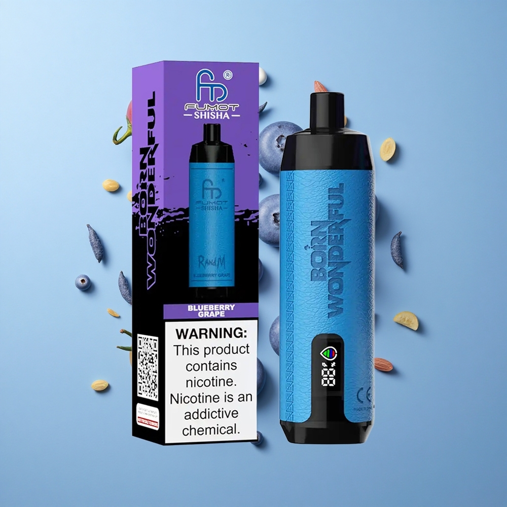 RandM Fumot Shisha 10000 Пуфове Боровинка Грозде LED Индикатор