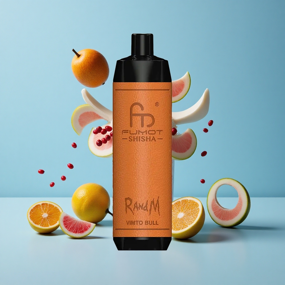 RandM Fumot Shisha 10000 Въглища Vimto Бул LED Индикатор Тип-C Порт