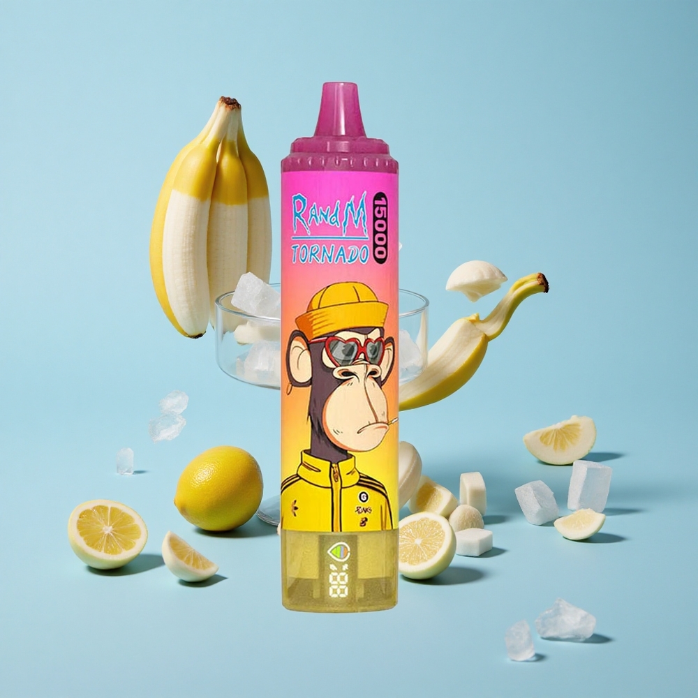 RandM Fumot Tornado 15000 Пуфове Банан Лед 25мл Mesh Coil