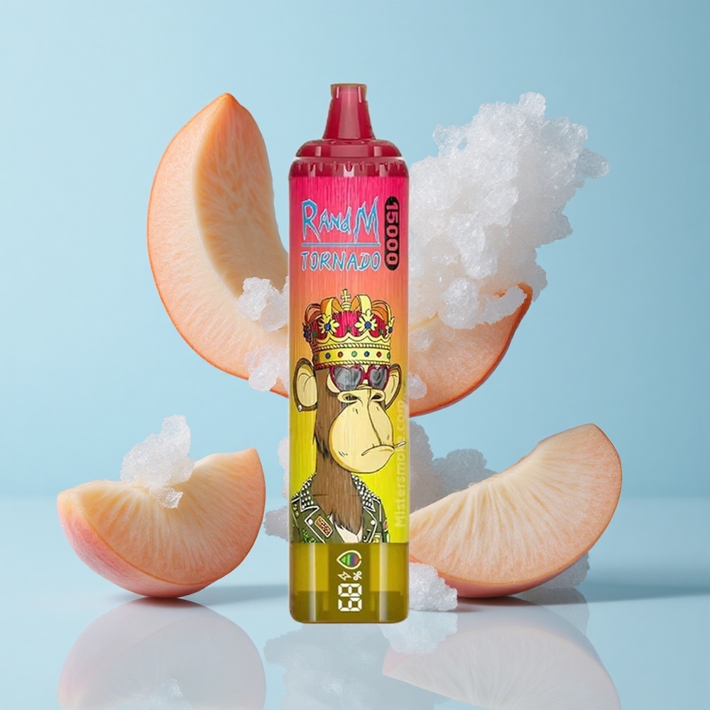 RandM Fumot Tornado 15000 Пуфове Леден Праскова 25мл