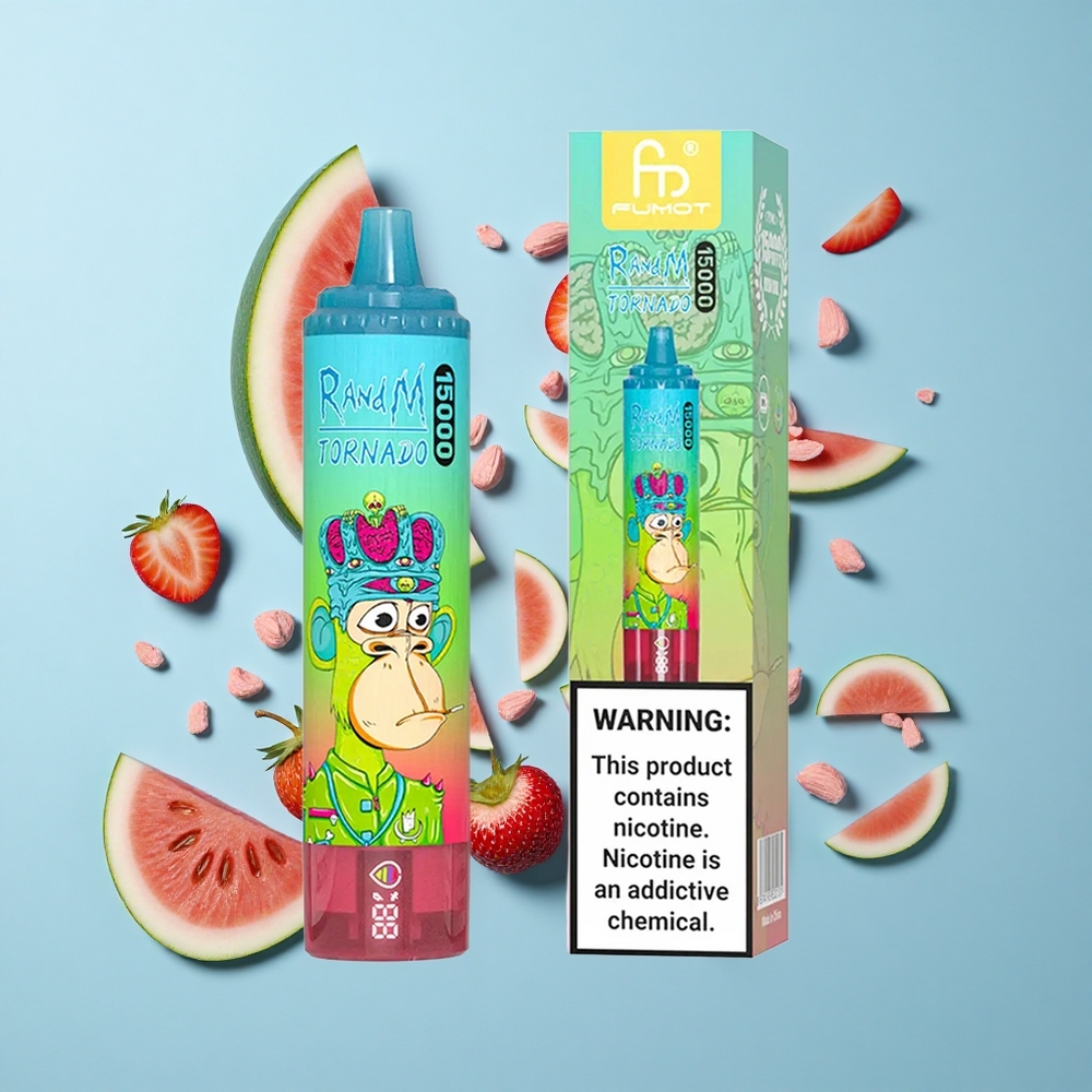 RandM Fumot Tornado 15000 Пуфове Ягода Диня 25мл USB-C