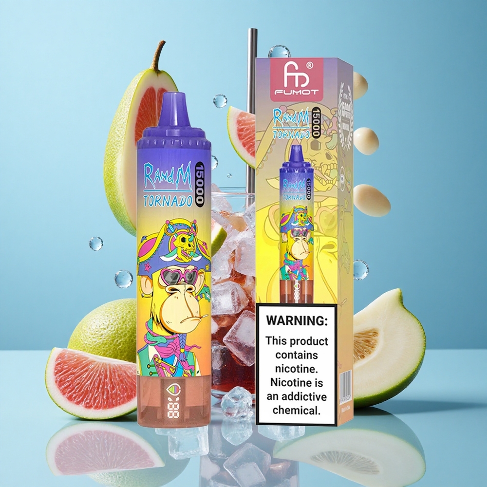 RandM Fumot Tornado 15000 Пуфове Кола Лед USB Type-C