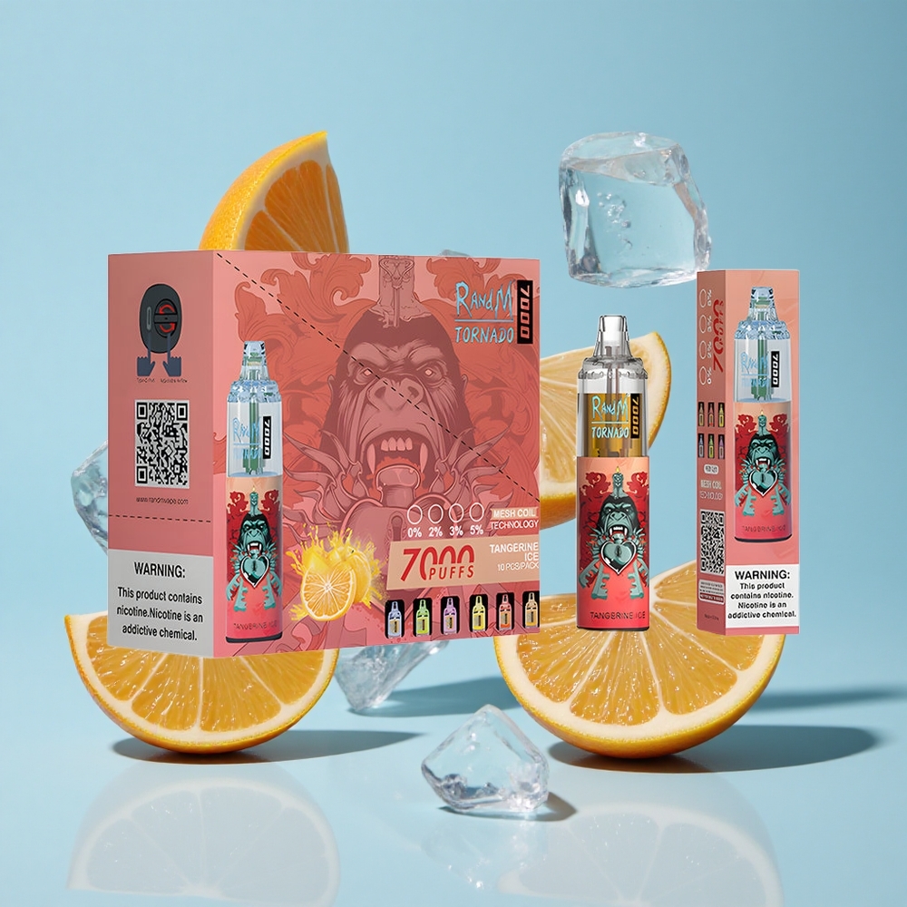 RandM Fumot Tornado 7000 Пуфове Танжерин Лед 14ML Mesh Coil