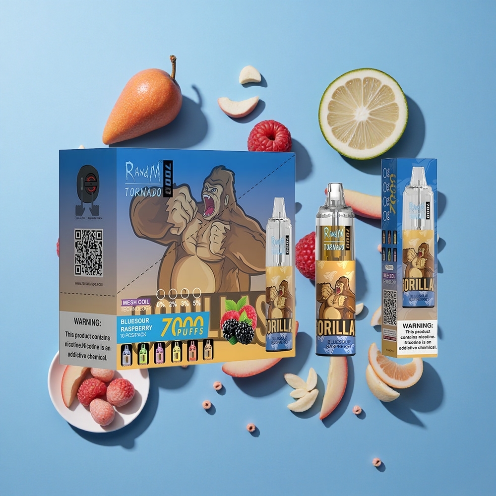 RandM Fumot Tornado 7000 Пуфове Малина Синьо 14 ML Мрежов Коил