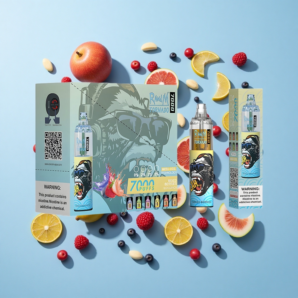 RandM Fumot Tornado 7000 Пуфове Смесени Ягоди Въздушно Регулируем Mesh Намотка