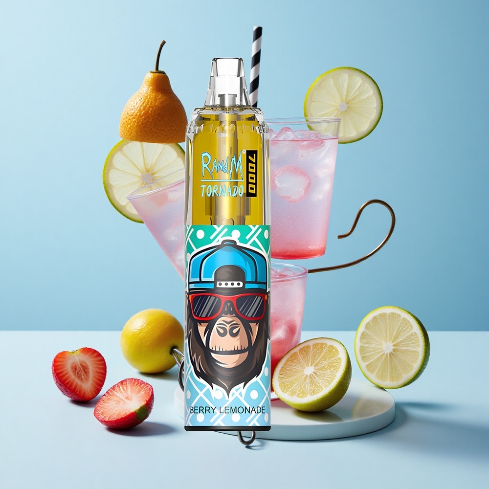 RandM Fumot Tornado 7000 Пуфове Дисапозъбен Вейп Ягода Лимонада