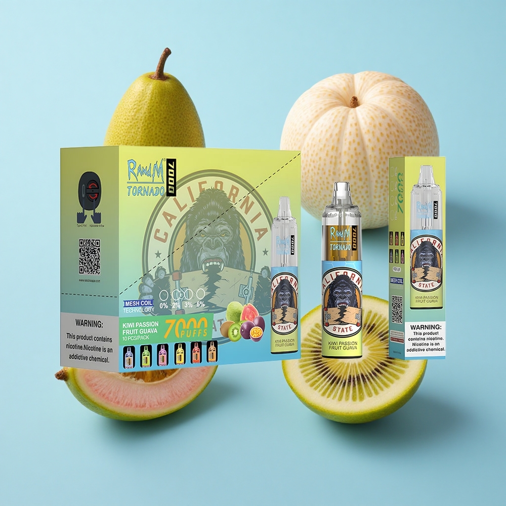 RandM Fumot Tornado 7000 Пуфове Киви Пасънфрут Гуава Мрежова Намотка