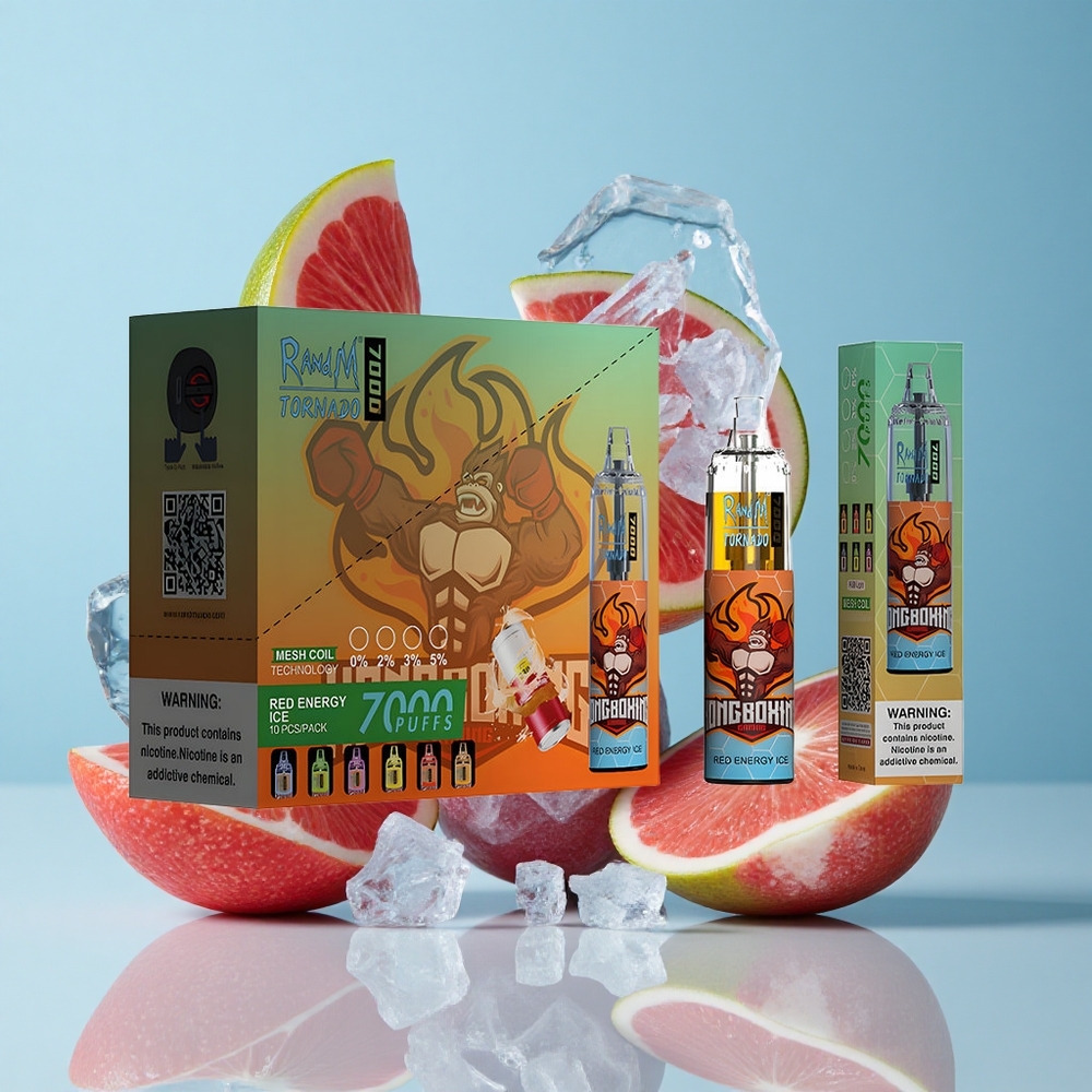 RandM Fumot Tornado 7000 Пуфове Червена Енергия Лед