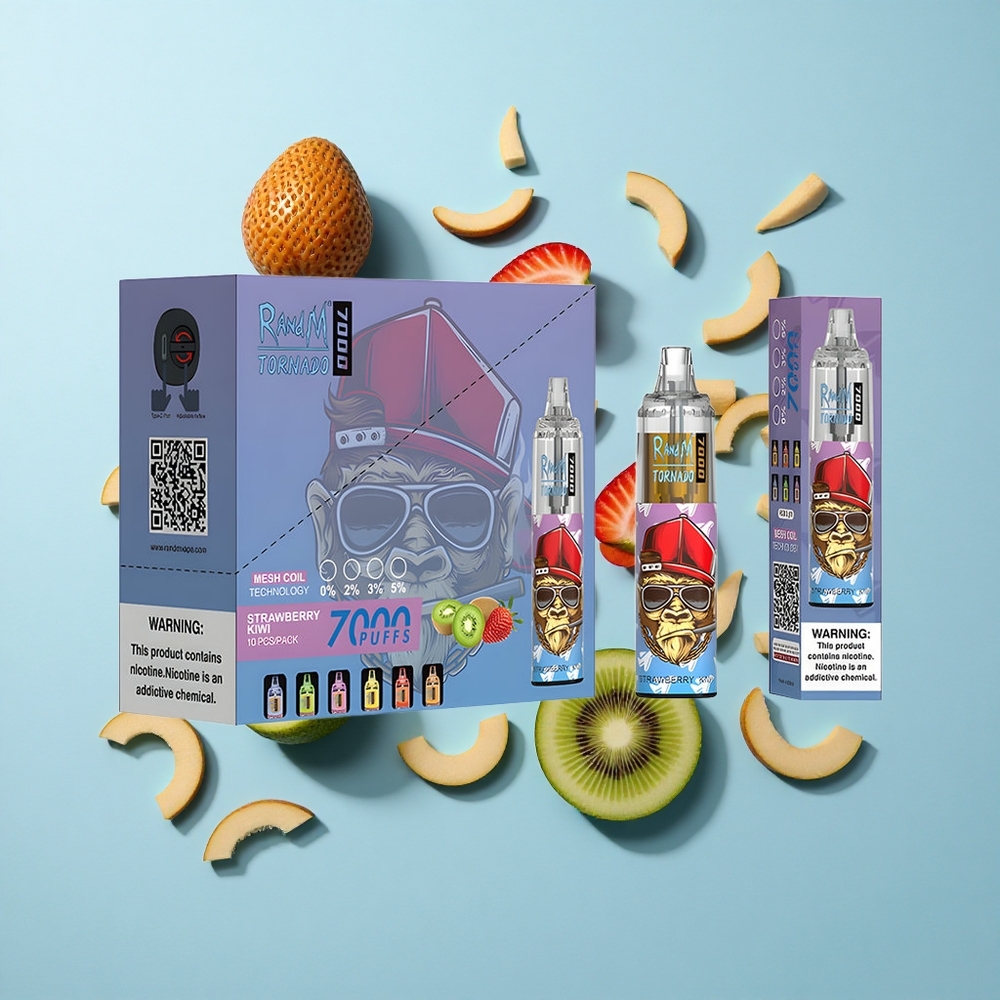 RandM Fumot Tornado 7000 Пуфове Ягода-Киви Въздушно Регулиране