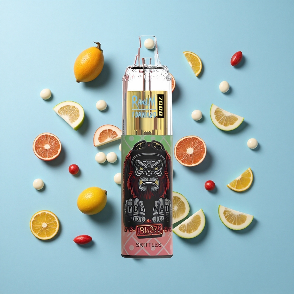 RandM Fumot Tornado 7000 Пуфове Skittles Вкус Въздушно Регулируем