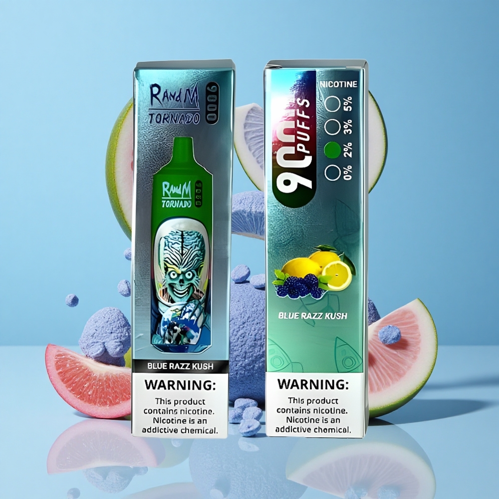 RandM Fumot Tornado 9000 Пуфове Синьо Рази Месингови намотки