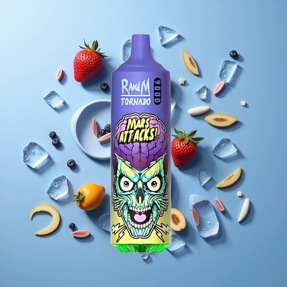 RandM Fumot Tornado 9000 Пуфове Месинена намотка Боровинков лед