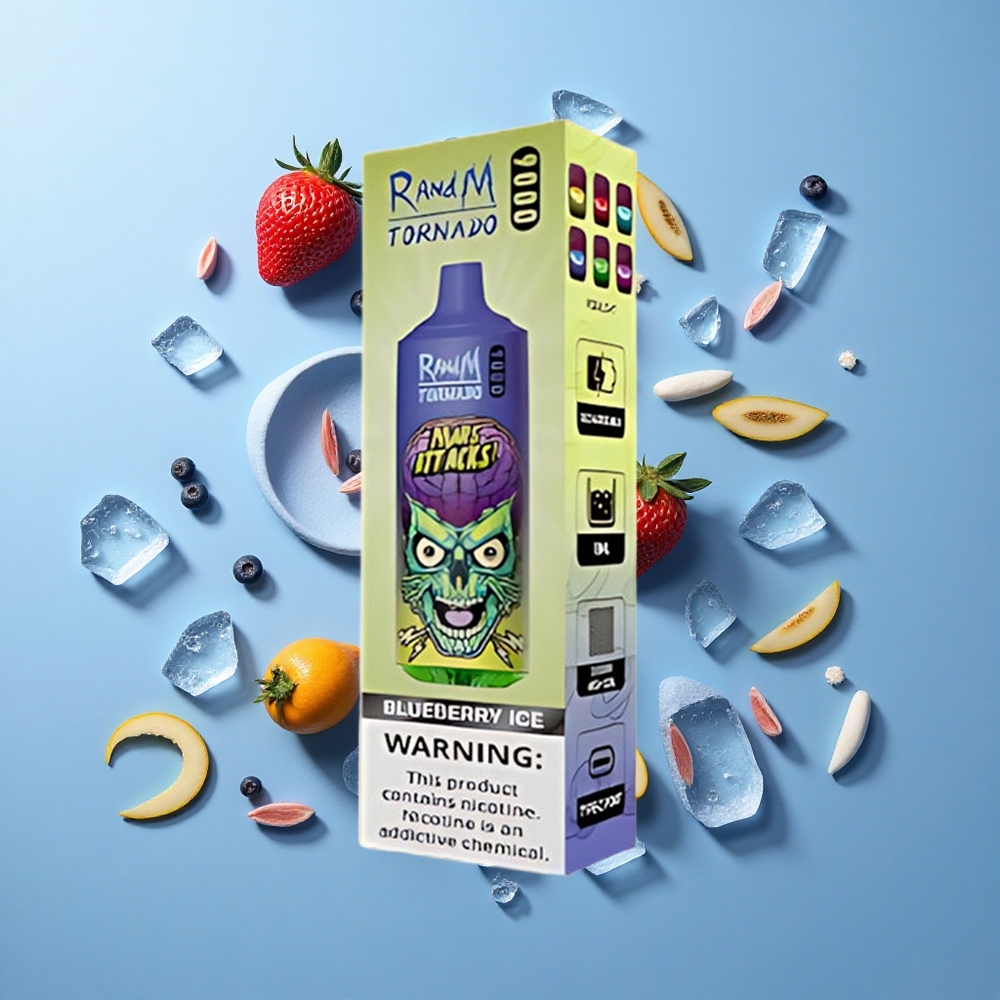 RandM Fumot Tornado 9000 Пуфове Месинена намотка Боровинков лед