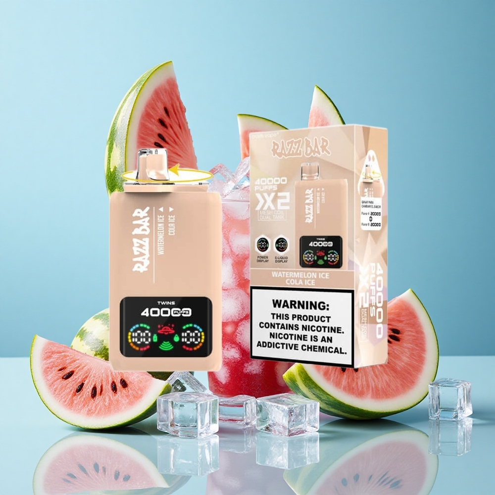 Razz Bar 40000 Puffs Екран с Мощност Диня Лед_Кола Лед