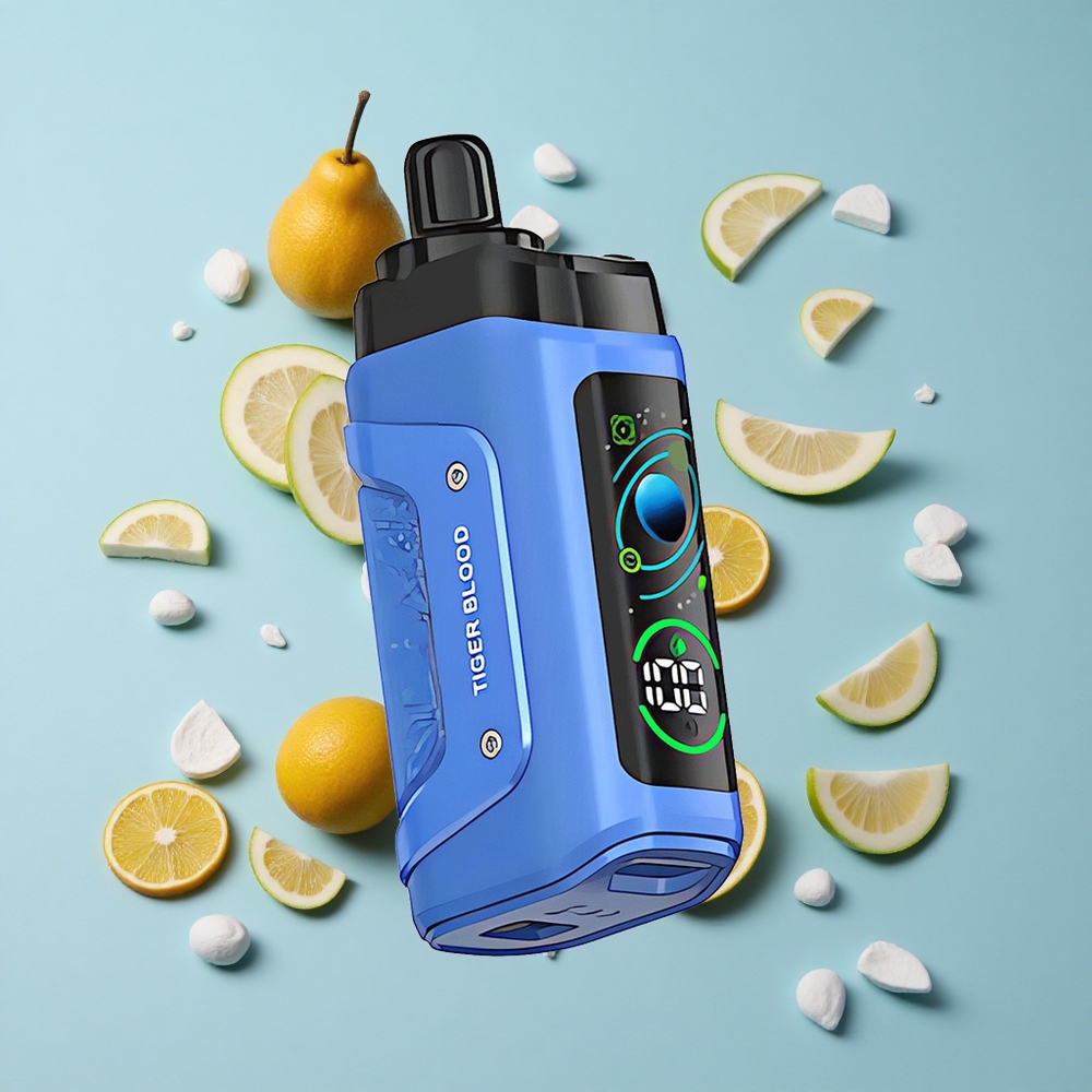 Razz Bar 45000 Пуфове Еднократна вейп Тигрова Кръв Мрежов Намотка 1.0 Ohm