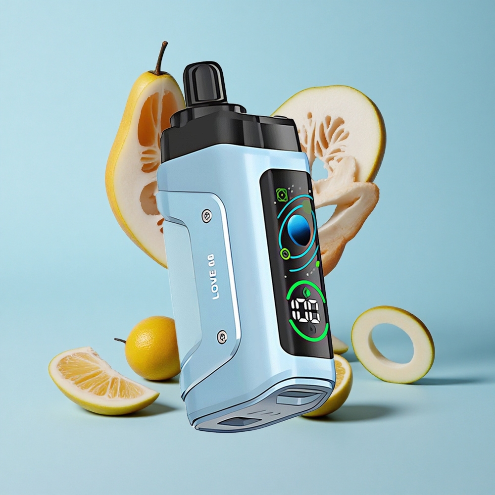 Razz Bar 45000 Пуфове Еднократна вейп Любов 66 Регулируем въздушен поток & 1.0 Ohm мрежов коил