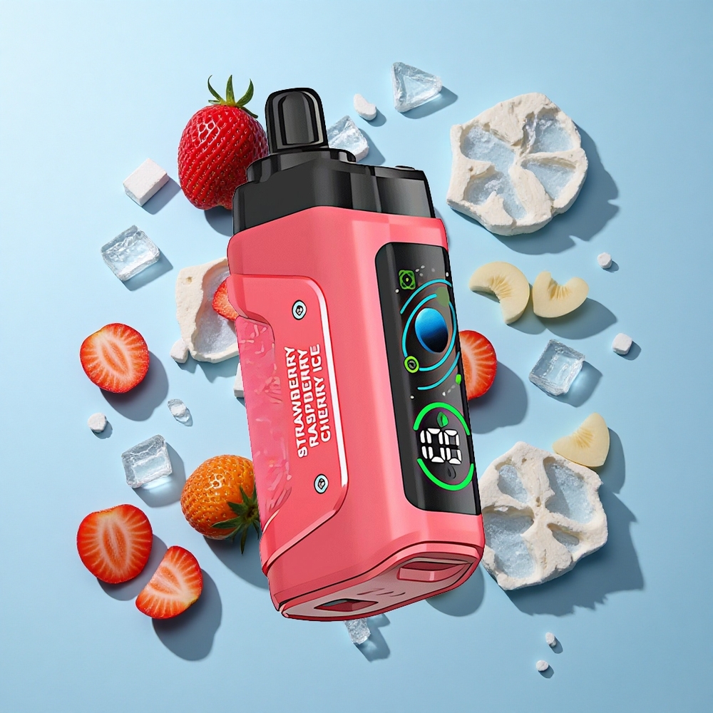 Razz Bar 45000 Вдишвания Ягода Череша Лед Месин Спирала