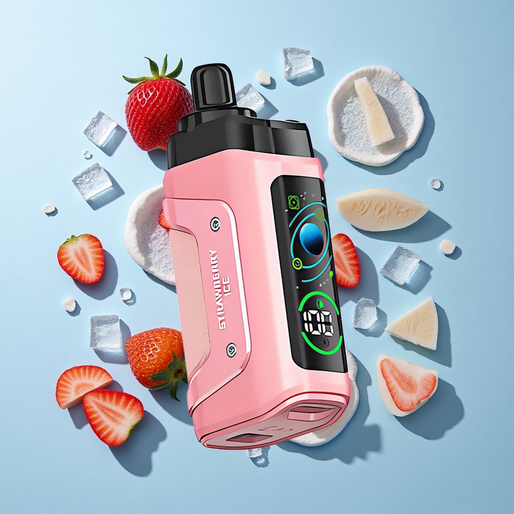 Razz Bar 45000 Пуфове Ягода Лед Месин Смотъл и Регулируем Въздушен Поток