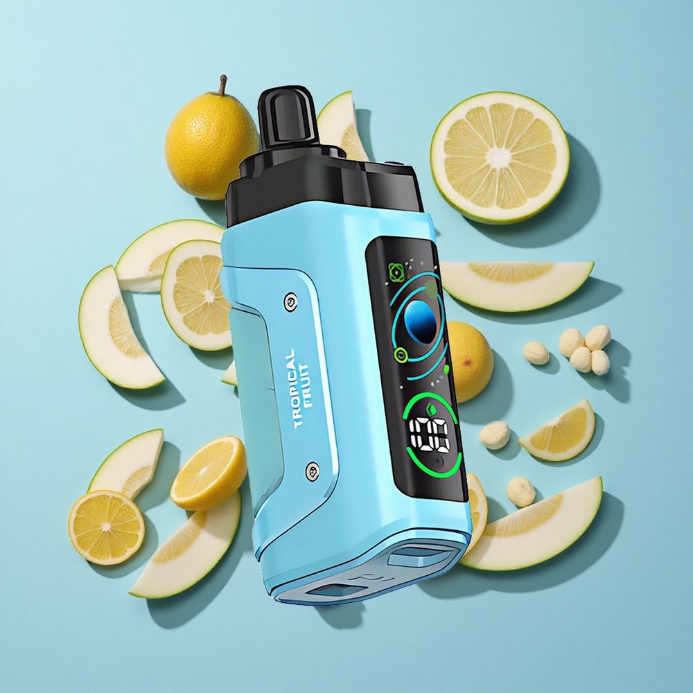 Razz Bar 45000 Пуфове Диспосабл Vape Тропически Плодове с Регулируем Въздушен Поток и 20 мг/мл Никотин