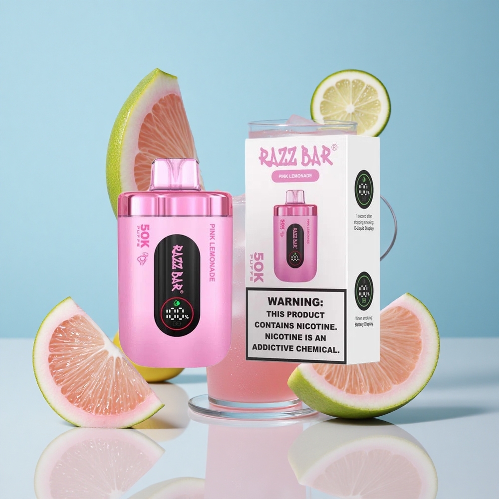 Razz Bar 50K Puffs Розово Лимонада 1.0 Ohm Mesh Coil Type-C