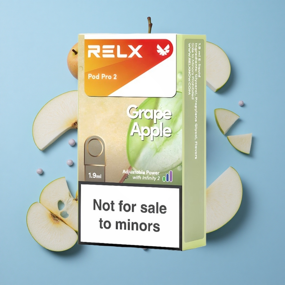 RELX Pod Pro 2 600 Пуфове Грозде Ябълка 0% никотин