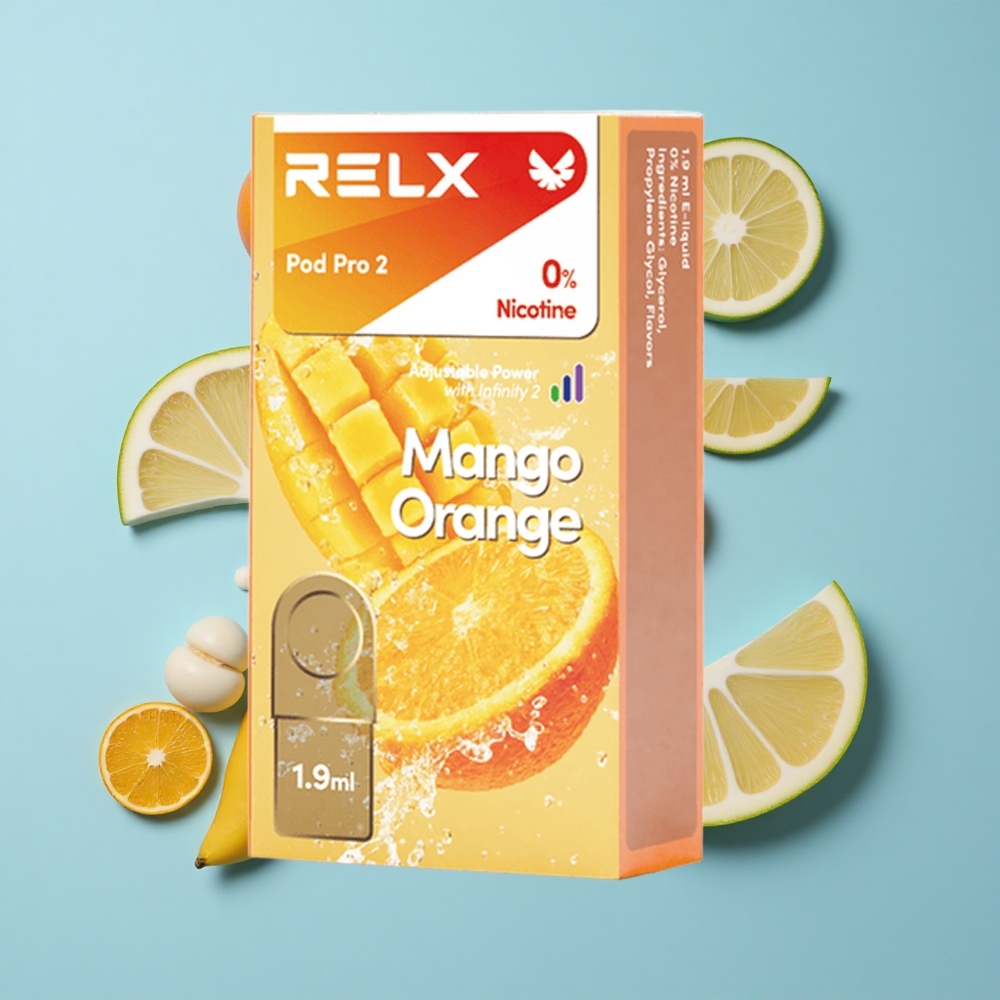 RELX Pod Pro 2 600 пуфове Манго Оранжево 1.9мл