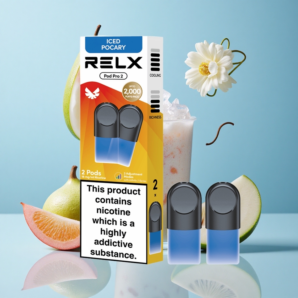 RELX Pod Pro 2 600 пуфки Напитка-Леден Pocary 1.8% никотин