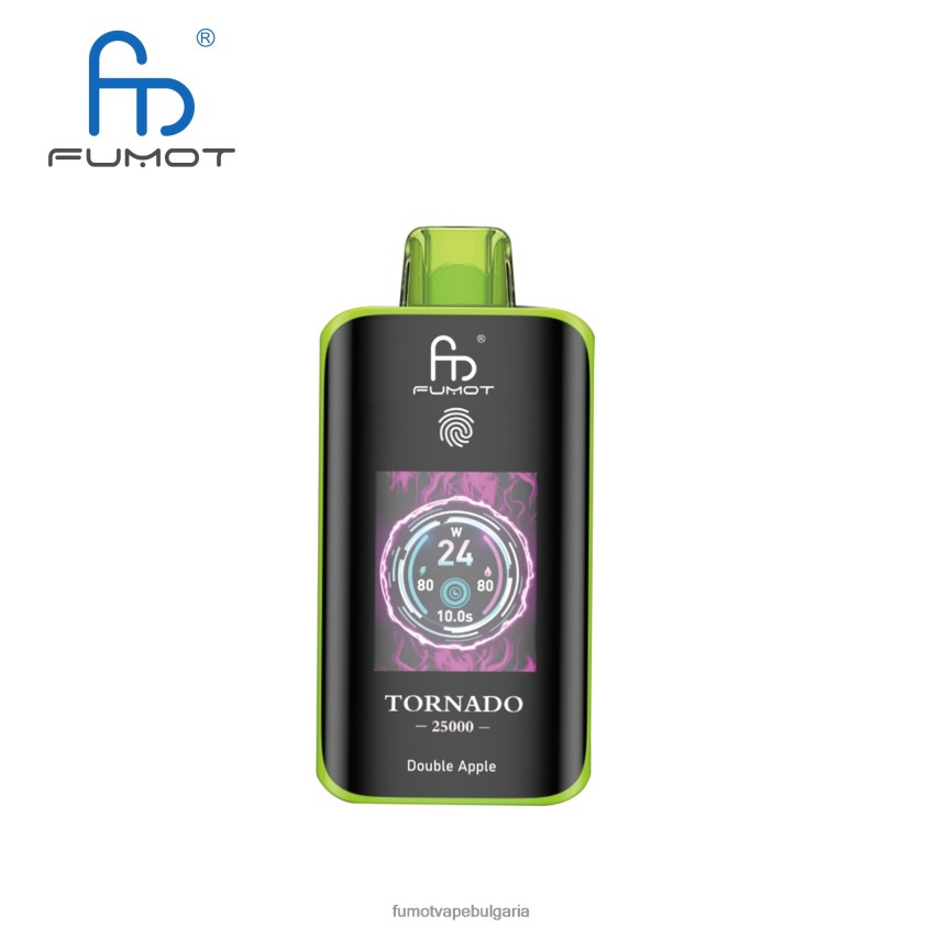 Fumot Vape Shop - Fumot Tornado 25000 вейпове за еднократна употреба двойна ябълка N08L065
