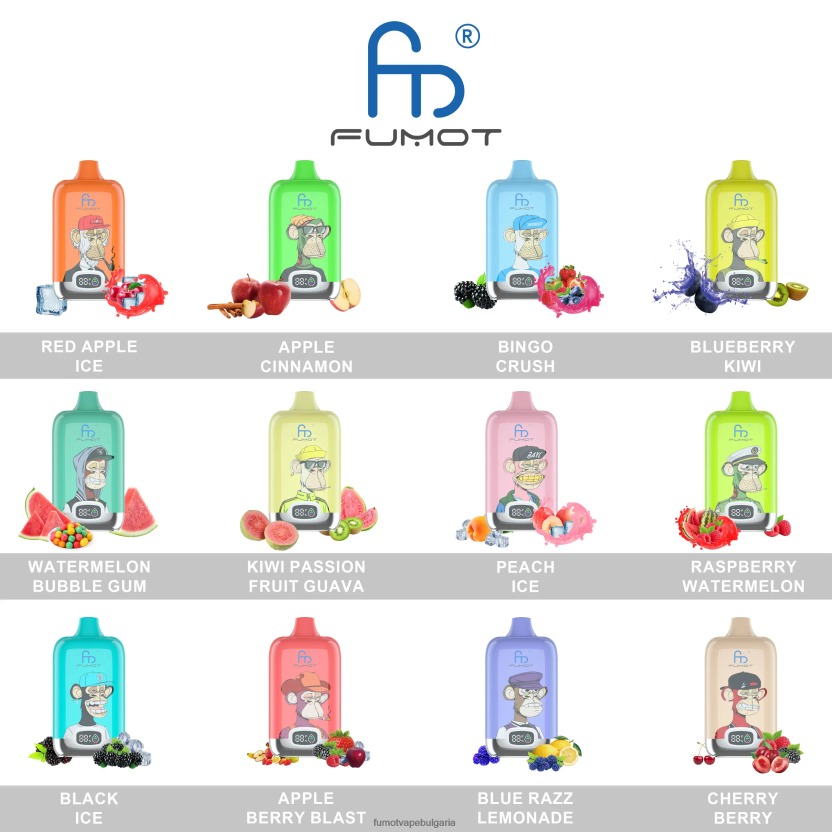 Fumot Vape Flavors - Fumot Digital Box 12000 20ml vape pod за еднократна употреба - (1 брой) лед от драконов плод JXTHRV128