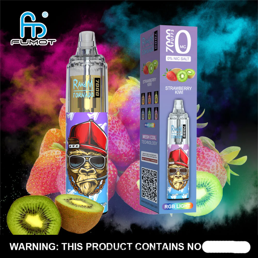 Fumot Vape Bulgaria - Fumot Tornado 7000 писалка за еднократна употреба 0% - 14 ml (1 брой) ягодов лед JXTHRV541