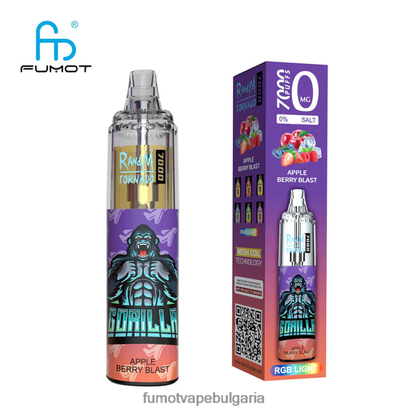 Fumot Vape Flavors - Fumot Tornado 7000 писалка за еднократна употреба 0% - 14 ml (1 брой) ягодов банан JXTHRV538