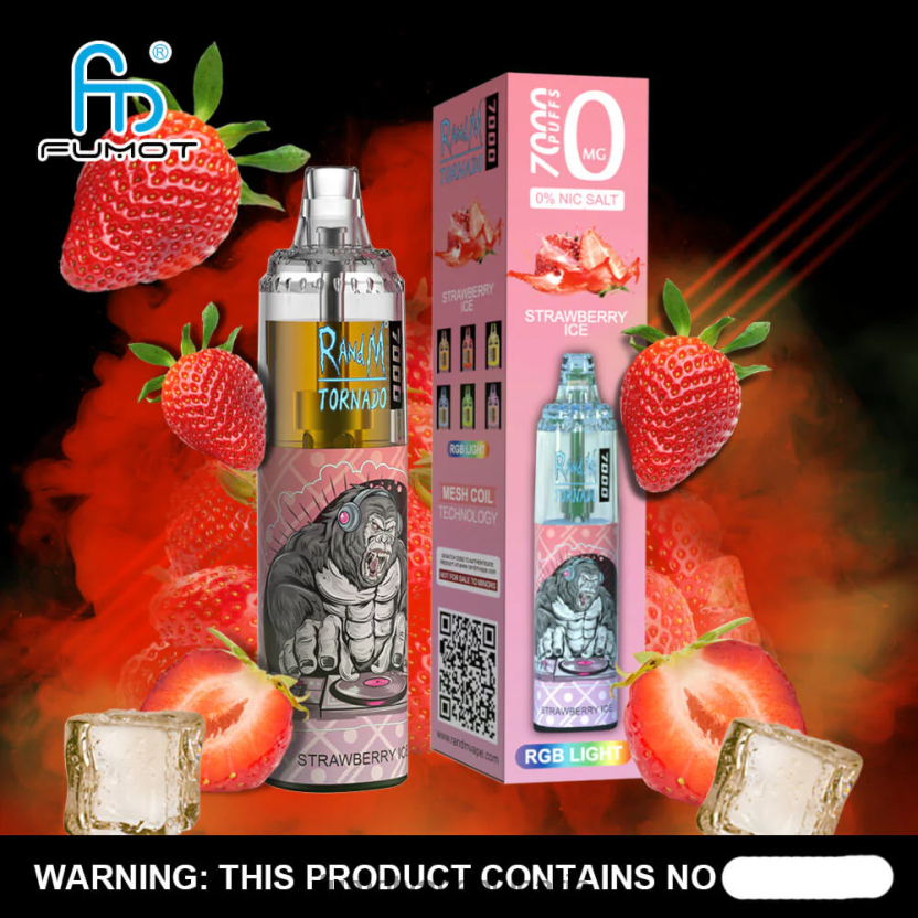 Fumot Vape Online Shop - Fumot Tornado 0% 7000 писалка за вейп за еднократна употреба - 14 ml (1 брой) боровинкова дъвка JXTHRV506