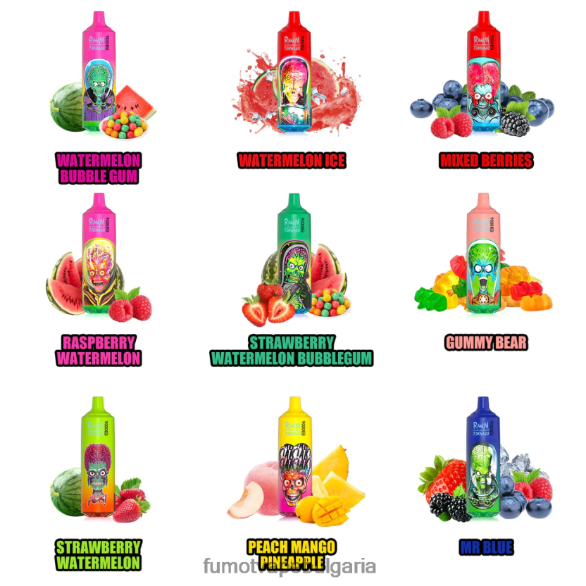 Fumot Vape Shop - Fumot Tornado 9000 pro вейп за еднократна употреба - 18 ml (1 брой) газирана череша JXTHRV215